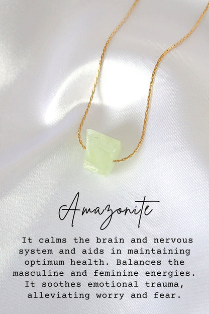 Rohkristall-Halskette aus Naturstein – 24 Karat vergoldeter Anhänger ✨